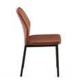 thumbnail image 4 of PU Leather Dining Chairs Set Of 4, Living Room Chair Modern Kitchen Armless Side Chair with Metal Legs for Dining Room, 4 of 7