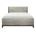 thumbnail image 4 of Queen Bed - Light Gray Melamine Wood Bedroom Furniture, 63"x85" Modern Design, Stylish Bedroom, Scratch-Resistant, Box Spring Required., 4 of 6
