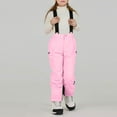 thumbnail image 6 of dgysar Girls Boys Girls Unisex Insulated Snow Ski Pants Winter Water-Resistant Windproof Outdoor Light pink 130, 6 of 6