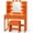 Orange, variant on Ktaxon Lighted Makeup Vanity and Stool, Black Vanity Table Set with 2 Drawer and Charging Station, Femal Gift