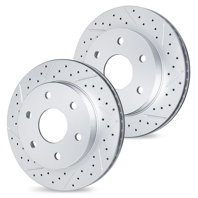 R1 Concepts Front Brake Rotor Kit |Brake Rotors| Brake Disc |Drilled and Slotted|fits 1986-1995 Toyota 4Runner, Pickup