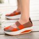 thumbnail image 3 of XIHAHA-zapatos transpirables con agujeros para mujer, Boca de pescado de fondo suave tejido a la moda, zapatos informales con correa elástica, Sandalias cómodas, 3 of 5
