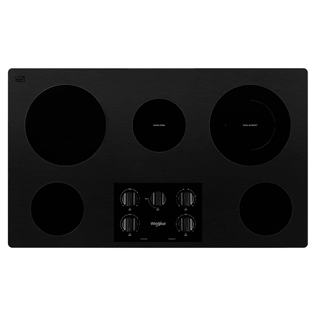 Parrilla Eléctrica Vitrocerámica Empotre Whirlpool WCE55US6HB 92 cm (36") 5 Quem Whirlpool Parrilla