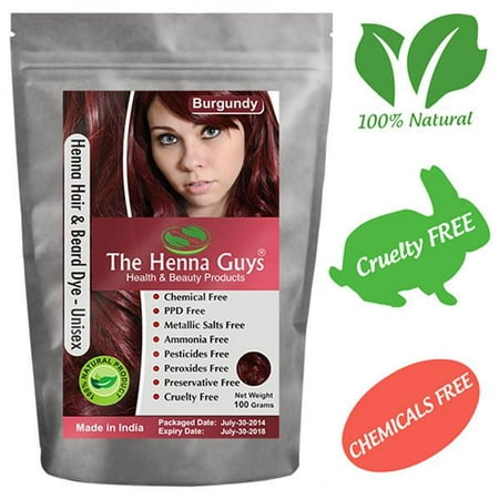 1 Pack of Burgundy Henna For Hair 100 Grams - The Henna