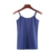thumbnail image 1 of Qarigey Chaleco de algodón para mujer, ropa recortada de moda de punto, camiseta transpirable fresca, camisas de fondo exterior de primavera, Prendas para la parte del cuerpo Azul oscuro METRO Qarigey AP010463-44B, 1 of 6