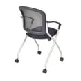 thumbnail image 4 of 72" x 24" Kee Training Table- Mahogany/Chrome and 2 Cadence Nesting Chairs, 4 of 7