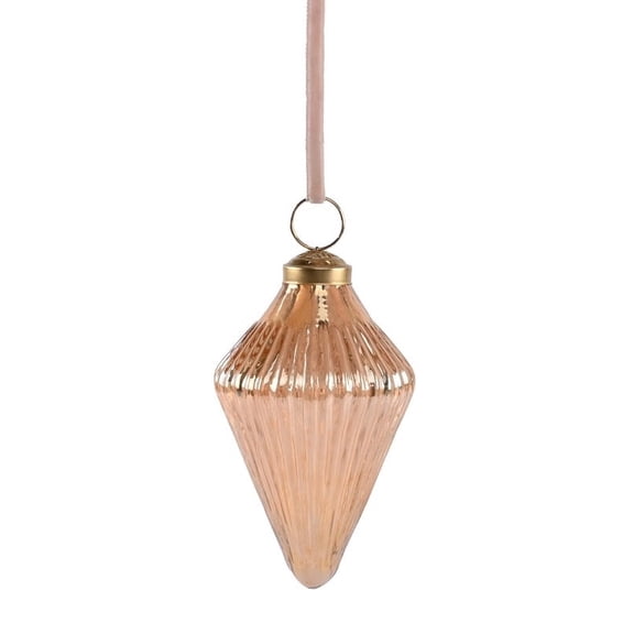 Gold Glass Diamond Christmas Ornament, 4.5", by Holiday Time