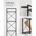 thumbnail image 4 of Metal Storage Rack, Shelving Unit with X Side Frames, Dense Mesh, x x es, for Entryway, Kitchen, Living Room, Bathroom, Industrial Style, Ink, 4 of 9
