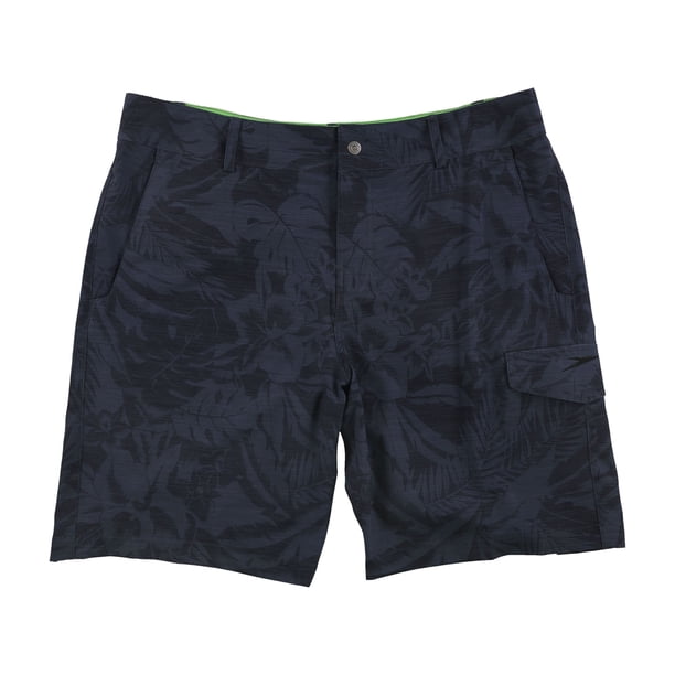 Speedo Mens Floral Hybrid Swim Bottom Board Shorts, Azul, 38 Speedo Pantalones cortos