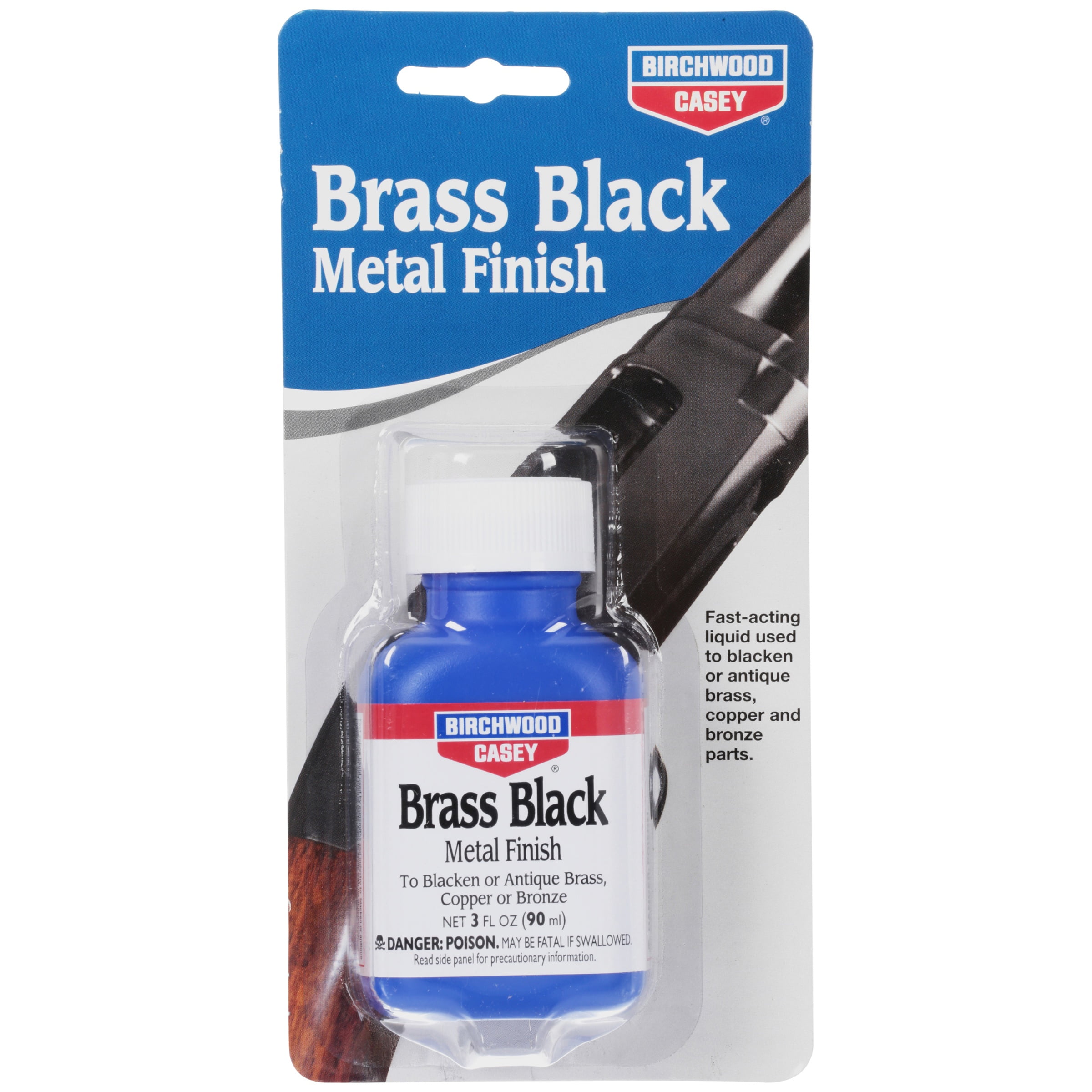 Birchwood Casey Fast-Acting Brass Black Metal Finish to Blacken or Antique  Brass, Copper, Bronze Parts