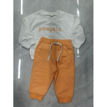 

Huakaishijie Toddler Baby Girl Boy Halloween Pumpkin Sweatshirt Top Pants 2Pcs Outfit