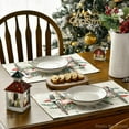 thumbnail image 4 of mubwai Nutcracker Floral Holly Christmas Placemats Set of 6, 12x18 Inch Seasonal Winter Table Mats for Party Kitchen Dining Decoration, 4 of 6