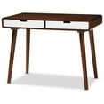 thumbnail image 1 of Baxton Studio Casarano Writing Desk in Dark Walnut and White, 1 of 4