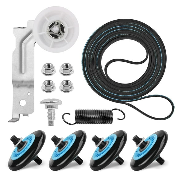 Upgraded Samsung Dryer Parts Dryer Repair Kit for DC97-16782A Samsung Dryer Roller Replacement Kit, DC93-00634A Dryer Idler Pulley, 6602-001655/5ph2337 Dryer Belt, Replacement for DV40J3000EW/A2 Parts