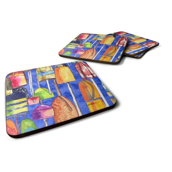 Carolines Treasures 8723-2FC Lobster Bouys  Foam Coaster Set of 4 3 1/2 x 3 1/2 multicolor