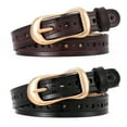 thumbnail image 3 of SENDEFN 2 Pack Women Leather Belts with Pin Buckle Waist Belt for Jeans Pants Dresses, 3 of 6