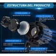 thumbnail image 3 of Par Faros Led Lupa Laser Blanco Y Amarillo Moto Exploradora, 3 of 8