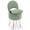 Green, variant on Korser Vanity Stool Chair with Folding Back,Upholstered Vanity Chair with Storage,Comfy Makeup Stool for Bedroom Living Room,White