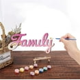 thumbnail image 7 of 1 pc Wood Family Sign Wall Decor Art Cutout Letter Word Laser Cut Unfinished Decorative Accessories Rustic for Living Room Home Door Farmhouse Porch Bedroom Decoration 11.8 x 5.47 Inch Black, 7 of 7