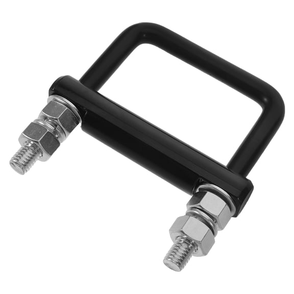 OUNONA Metal Trailer Hook Hitch Clamp with Bolts Black Corrosion Resistant for Cargo Carrier Stability