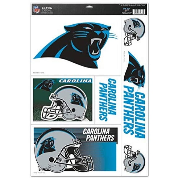 Hoja adhesiva ultra de Carolina Panthers de la NFL de WinCraft, 11x17, color del equipo