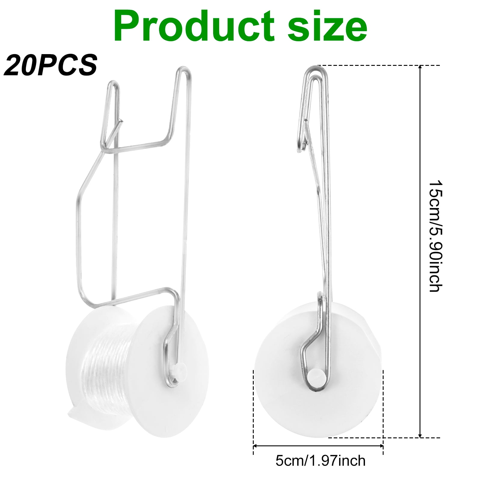 20Pcs Tomato Roller Hook Temperature Resistant Versatile Flower Vine Crop Trellis Kit for Courtyard Balcony Terrace