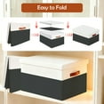 thumbnail image 5 of Storage Bins with Lids, 2 Pack Extra Large Blanket Storage Baskets with Lids, Closet Organizers Bins for Living Room, Nursery, Black and White, 5 of 10