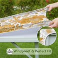 thumbnail image 6 of Pioneer Flower Floral Print Pattern Square Fitted Tablecloth with Elastic Edge,Square Table Cover,Washable Elastic Table Cover for Home Kitchen Party Decor 36"x36", 6 of 6