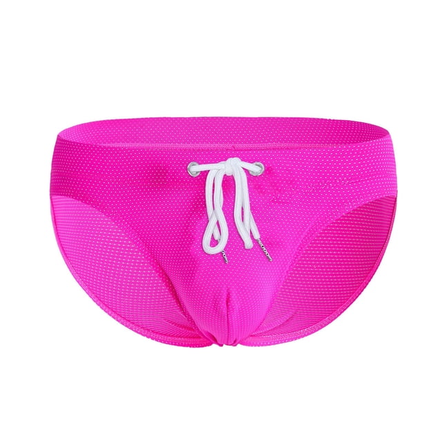 WEAIXIMIUNG Men Swim Trunks Set Mens Sexy Low Waist Lace Triangular Round Dot Printing Swimming Hot Spring Shorts Swimming Trunks