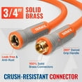 thumbnail image 6 of YAMATIC Garden Hose 5/8 x 50 ft, Outdoor Hose, Orange Polymer Heavy Duty Hose Burst 600 PSI, 6 of 8