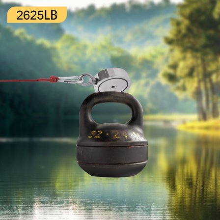 2625 Lbs Fishing Magnet Kit Double Sided Salvage Magnet Kit With 100ft Rope