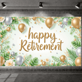 thumbnail image 4 of Golden Glitter Retirement Banner Green Leaf Happy Retirement Display Gold Star Balloon Decor Retirement Backdrop for Retirement Party Farewell Celebration Office Retirement, 4 of 8