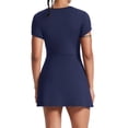 thumbnail image 5 of Ronuti Womens Athletic Dresses for Women Tennis Dresses Square Neck Built in Shorts Pockets Short Sleeve Golf Workout Active Dress, 5 of 10