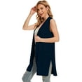 thumbnail image 3 of Cizayoi Women Lightweight Long Sleeveless Cardigans Vest with Pockets, 3 of 7