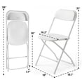 thumbnail image 2 of Alvantor Folding Chairs, 4/6/10-Pack White Indoor Outdoor Stackable Portable for Events, Offices, Weddings, 2 of 7