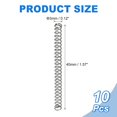 thumbnail image 2 of Uxcell 10 Pack Ressort de Compression, 3mm OD, Taille de Fil 0.4mm, Longueur Libre 40mm, Construction en Acier à Ressort Ressorts de Compression Mécanique pour Réparations en Magasin et à Domicile, Ton Argenté, 2 of 6