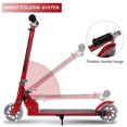 thumbnail image 4 of Costway Red Folding Aluminum 2 Wheel Kids Kick Scooter Adjustable Height LED Light Up, 4 of 10