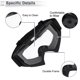 thumbnail image 5 of Gafas de motocicleta universales 1 Pc de Unique Bargains, gafas de sol regulables, protección UV, negro mate, TPU sin pintar, 5 of 6
