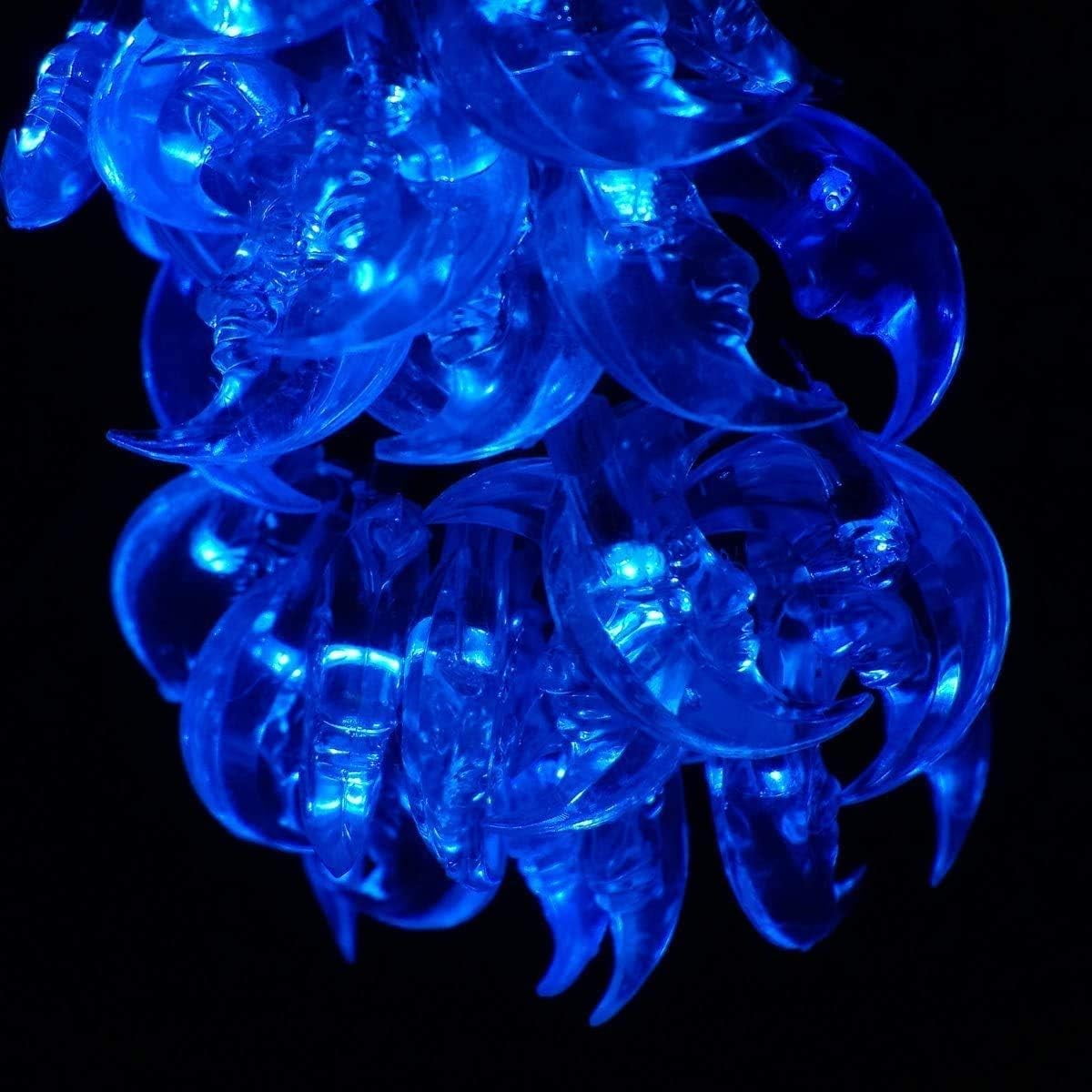 Outdoor Garden Solar String Lights, 6M 30LED Solar Moon Lights Moon Fairy Lights String Lights Waterproof with 8 Mode
