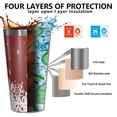 thumbnail image 3 of 16oz Tumblers Red Christmas Snowflake Pattern Stainless Steel Vacuum Insulated Double Wall Travel Tumbler Cups Mug with Lid and Straw,Cleaning Brush for Coffee,Tea, 3 of 4