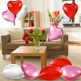 thumbnail image 3 of NOGIS 60 Pieces 18 Inch Heart Foil Balloons Valentine's Day Balloons Large Heart Shaped Balloons Heart Shaped Balloons for Valentines Day Room Decorations Party Props Decor (Red Pink White), 3 of 7