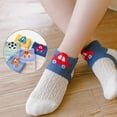 thumbnail image 5 of Summer Thin Cotton Short Socks Cartoon Car Crane Fashion for Kids, Mesh Ankle Socks for Boys and Girls Baby Crew Socks, 5 of 8