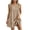 Khaki, variant on Eawtki Women's Round Neck Sleeveless Mini Dress Ruffle Trim With Pockets Loose Fit Casual Summer Dress For Women
