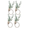 thumbnail image 4 of Miangastore Unique Napkin Rings Hemp Rope Light Blue 4Pack, 4 of 9