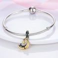 thumbnail image 2 of NARMO 925 Sterling Silver Moon Black Cat Charm, Sparkling 5A Zircon DIY Fit European Bracelet Women's Jewelry Gift for Her, 2 of 6