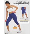 thumbnail image 2 of BALEAF Womens High Waisted Capri Leggings with Pockets Tummy Control Yoga Gym Pants Navy Blue XL, 2 of 7