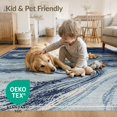 thumbnail image 4 of ODIKA 5'x7' Washable Area Rug Tidal Swirl Distressed Ombre Sage That Couch Costal Abstract Flowing Dynamic for Dining Room, Under Table, Home Office, Non-Slip Chair-Friendly, 4 of 7