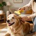 thumbnail image 2 of Undercoat Rake for Dogs & Cats, Deshedding Brush for Long haired Pets,Dog Brush for Shedding with Release Button,Best Cat Undercoat Brush&Deshedding Tool for Grooming, 2 of 9