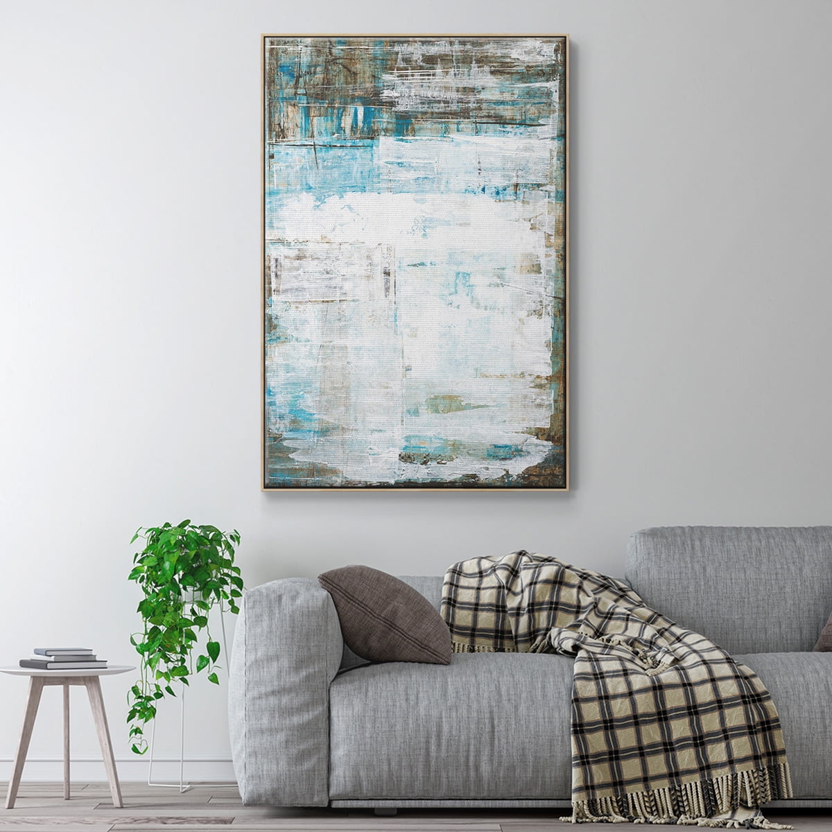 Beach Glass Framed Premium Gallery Wrapped Canvas - Ready to Hang