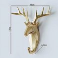 thumbnail image 2 of Ganchos para abrigos con llave de animal sin perforaciones (2 piezas, ciervo dorado), 2 of 4